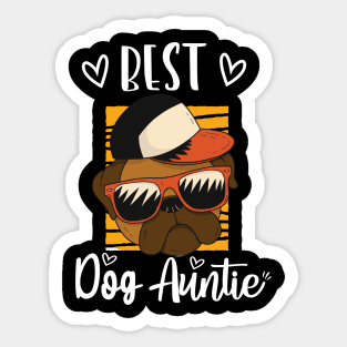 Best Dog Auntie Sticker